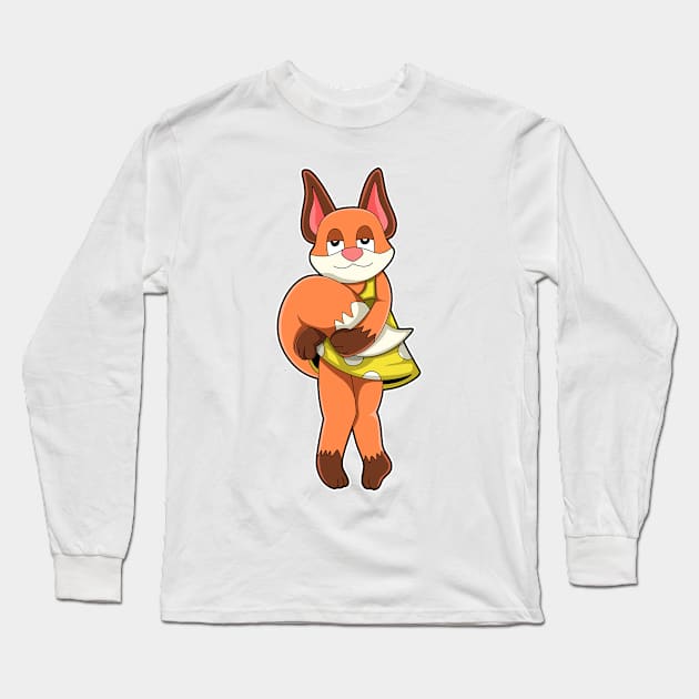 Fox Female with Skirt Long Sleeve T-Shirt by Markus Schnabel